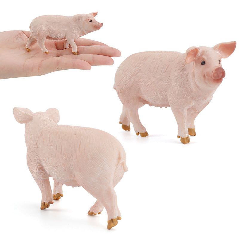 Children's Artificial Farm Poultry Ornaments Plus Pig Model Male and Female Pig Hugging Pig Worker Creative Pig Raising Hand Toy