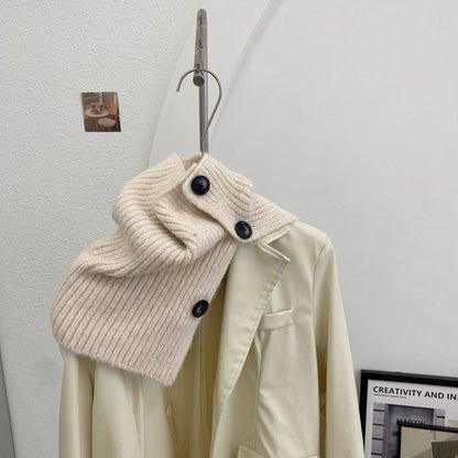 Women's Shawl Button Neck Warmer