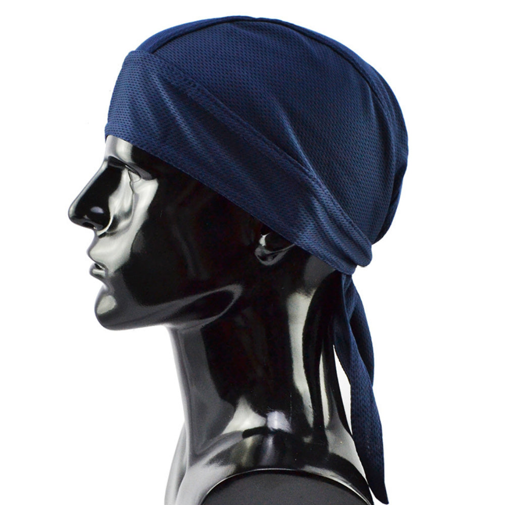 Premium Breathable Mesh Cycling Cap - Long Tail Head Wrap Beanie for Men | Sports Skull Cap