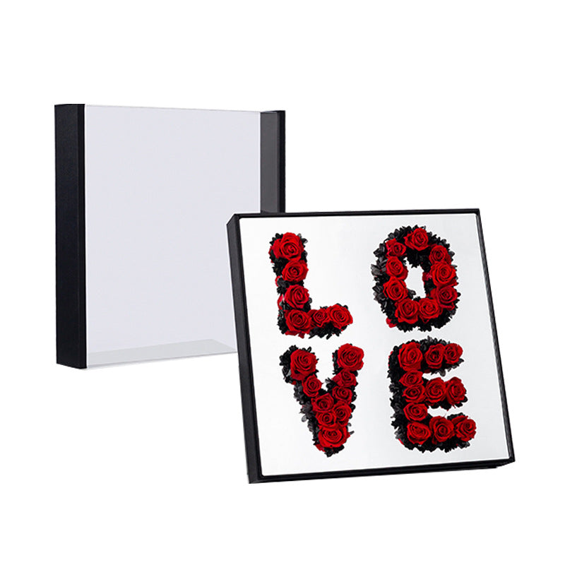 Magic Mirror LOVE Flower Mud Acrylic Flower Box Valentine's Day Gift