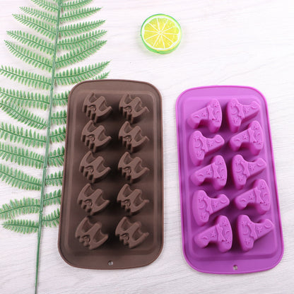 Halloween mold diy glue dripper pumpkin biscuit cake mold Candy Flip candy cookie skull skull chocolate mold