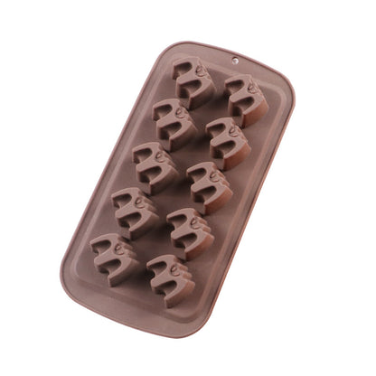 Halloween mold diy glue dripper pumpkin biscuit cake mold Candy Flip candy cookie skull skull chocolate mold