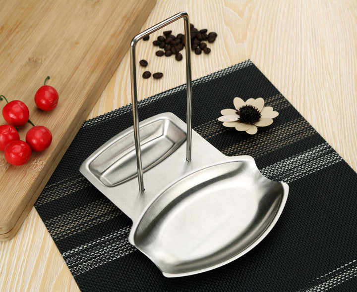 Spot 304 Stainless Steel Pot Lid Rack Storage Pot Storage Rack with Drain Tray Chopping Board Punch-Free Lid Spoon