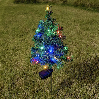 Solar-powered Christmas Cedar Tree Lights For Outdoor Lawn Decoration