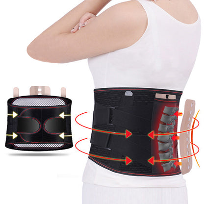 Self heating waist support