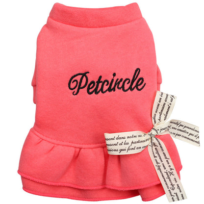 Puppy dress bow letter skirt
