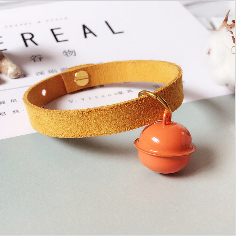 Candy-colored necklace pet bell