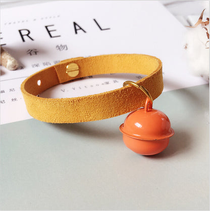 Candy-colored necklace pet bell