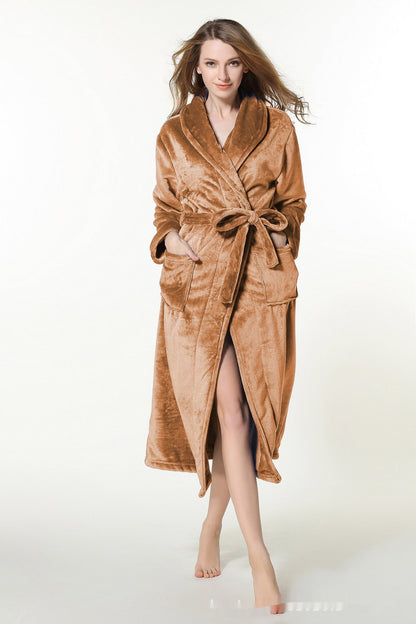 Coral Fleece Pajama Gowns For CouplesExtra Thick