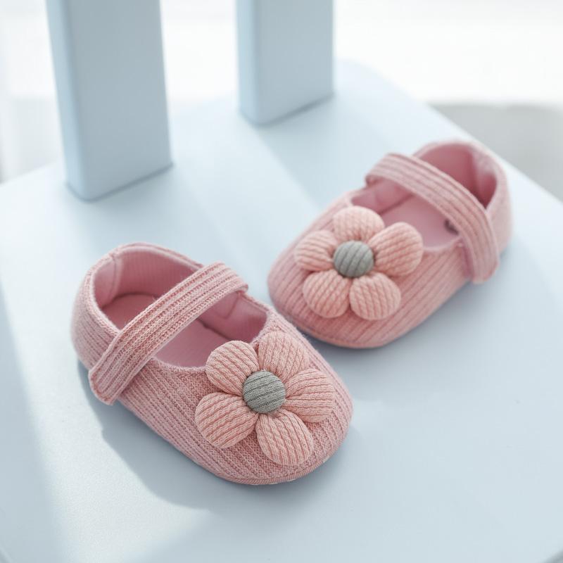 Baby Girls Flower Princess Shoes - Soft Sole Lightweight Breathable Flats for Toddlers & Infants