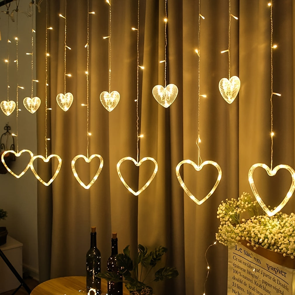 LED String Lights, Heart-shaped Fairy Lights, Suitable For Valentine's Day Weddings, Restaurants, Hotels