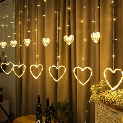 LED String Lights, Heart-shaped Fairy Lights, Suitable For Valentine's Day Weddings, Restaurants, Hotels