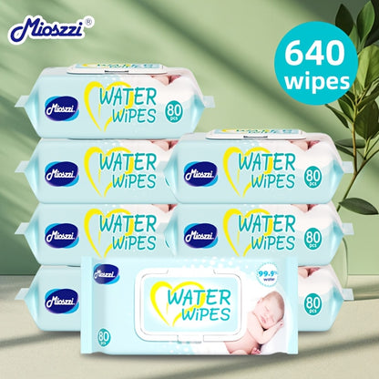 160-960 Count Baby Wet Wipes 99.9% EDI Pure Water No Fluorescent Agent Zero Additives For Sensitive Skin Newborn Can Use Aloe Vera Extrat Take Care Of Baby Skin Clean Baby Hand & Mouth Water Wipes Kids Cleansing Wipes Large P