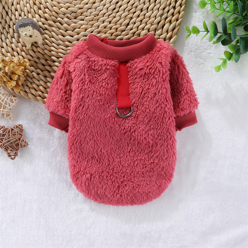 Pet Warm Thickened Double-sided Fleece Two-legged Clothes
