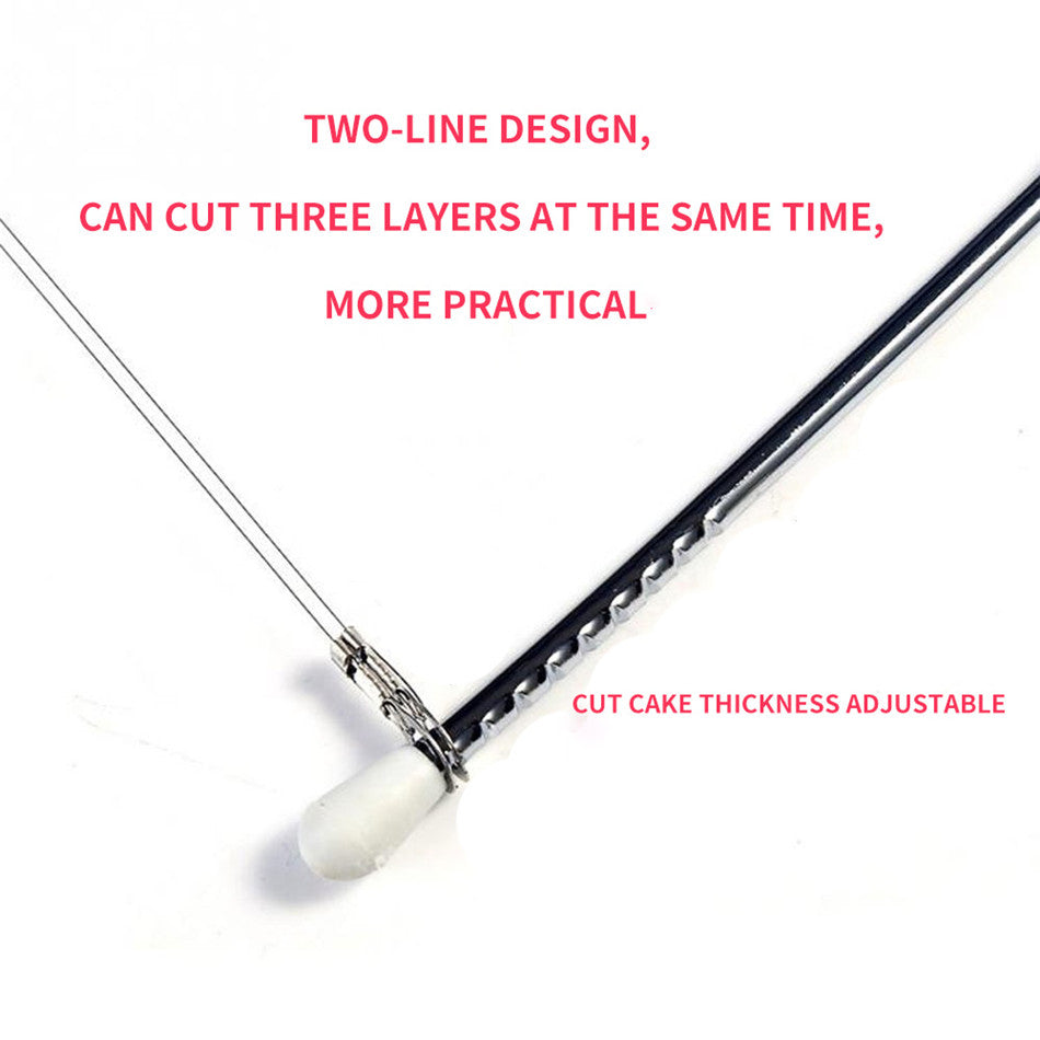 1pc Adjustable Stainless Steel Cake Slicer - Precise Control for Effortless DIY Cake Decorating and Baking - Durable, Rust-Resistant Kitchen Cooking Tool for Home Bakers and Professionals