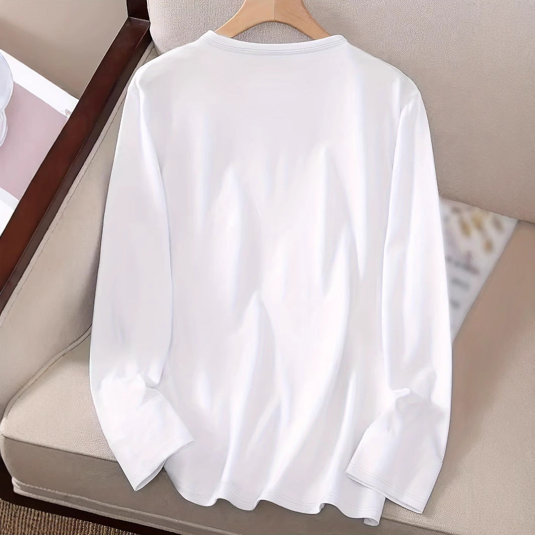 Women's Printed Long-Sleeve T-Shirts For Autumn And Winter