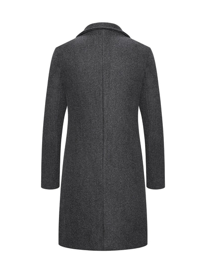 New Men's Mid-length Single Breasted Trench Coat Jacket