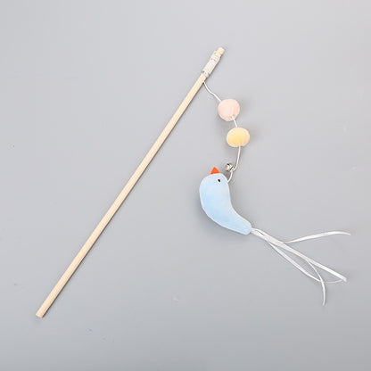 Pole Wooden Pole Funny Cat Stick Flexible For Cat Bell Funny Cat Stick Elastic Rope Woodenfor Cat