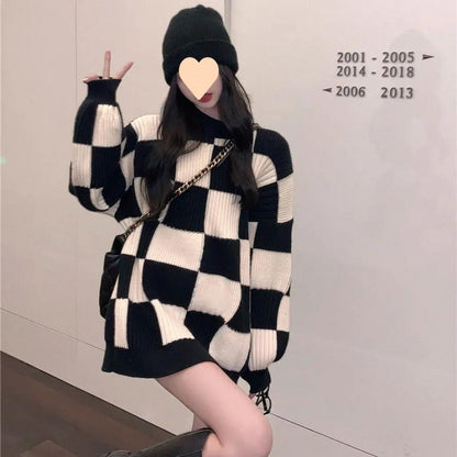 Women's Plus-Size Winter Knitted Sweater