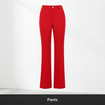 Professional Suit Set Womens Red Fashionable