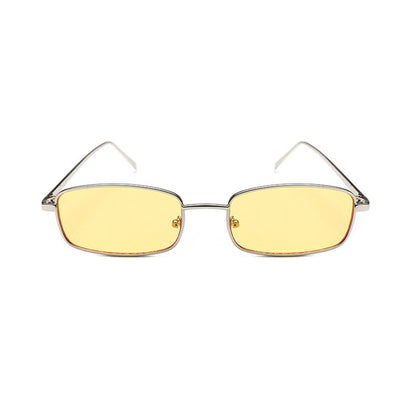 Retro Small Box Square Metal Glasses