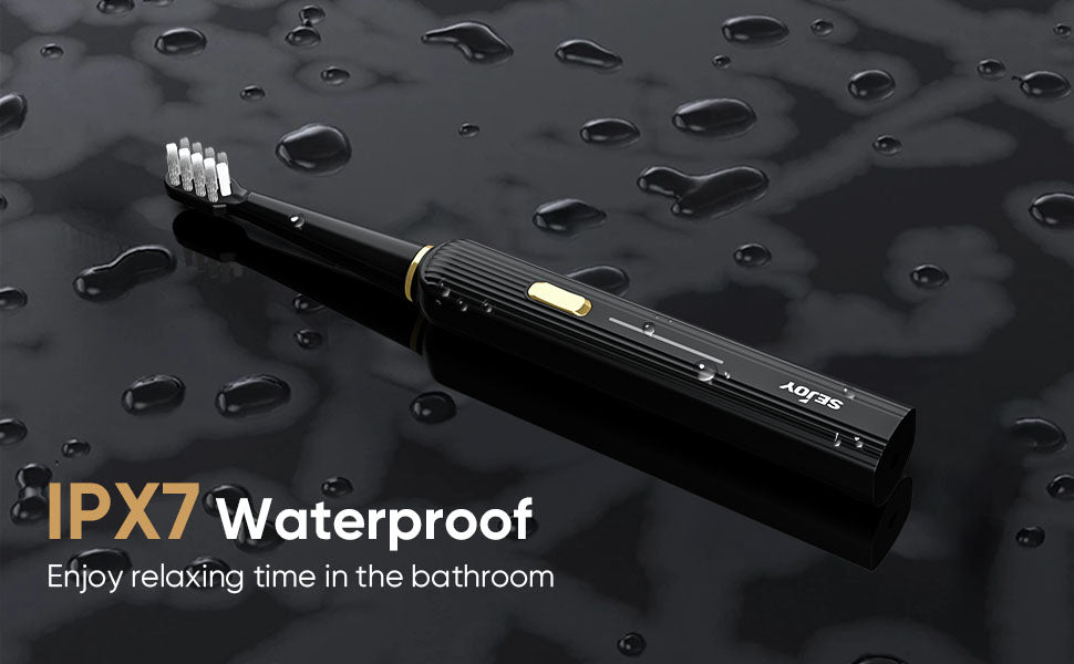 SEJOY Sonic Electric Toothbrush Rechargeable For Adult Rotating Toothbrush With 12 Brush Heads 5 Modes Timer