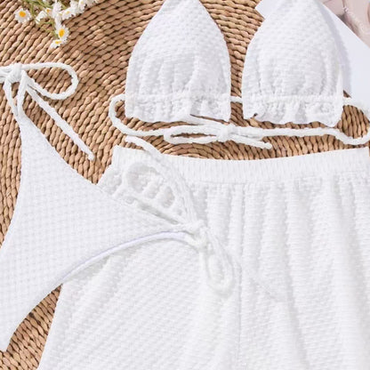 European And American-style Bikini Three-piece Swimsuit For Women