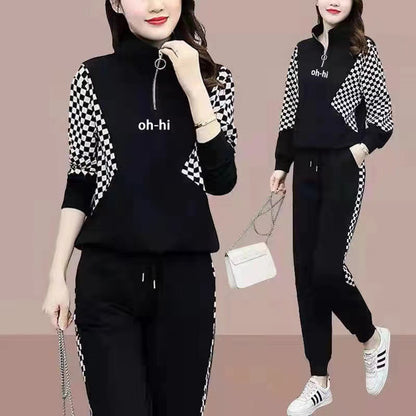 Women's Lightweight Sporty Hoodie  Loose-fitting Casual Two-piece Set