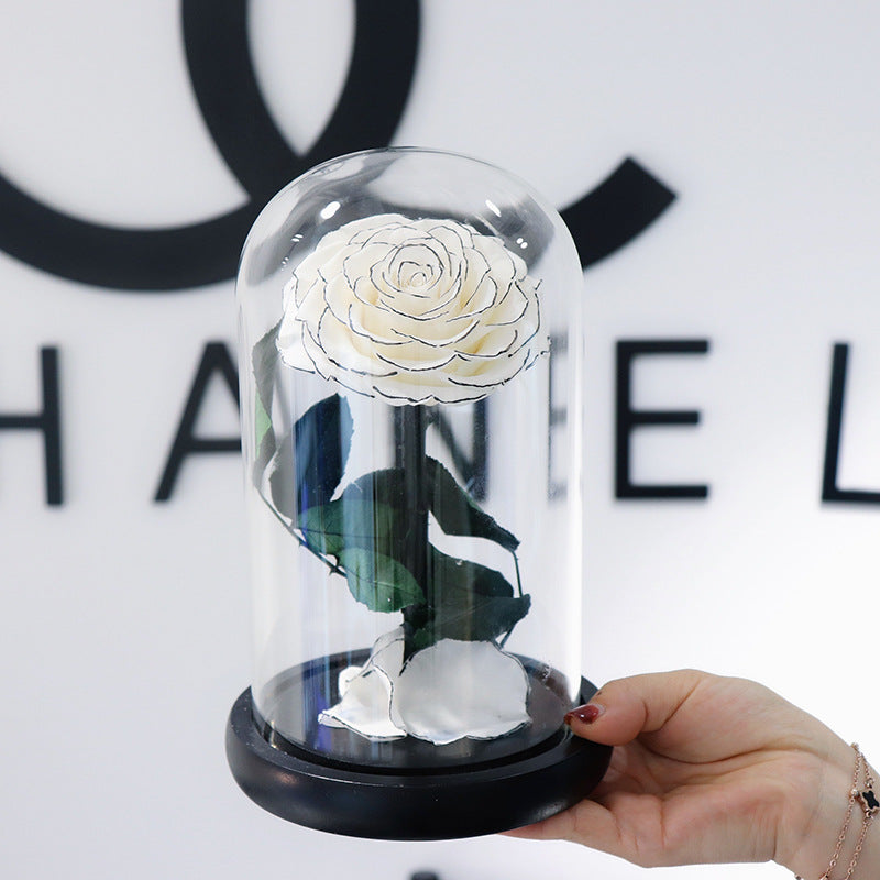 Glass Cover Tanabata Valentine's Day Immortal Rose Gift