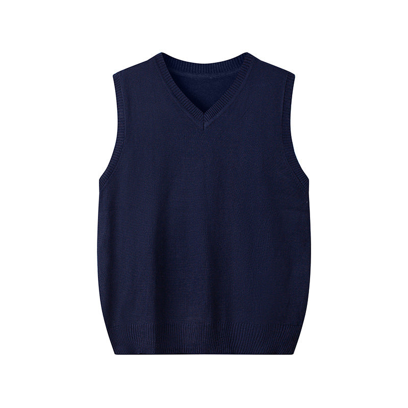 Fashionable V-neck Pullover Knit Vest For Early Spring