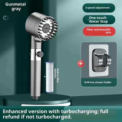 Supercharged Shower Head Shower Set Household Handheld Shower Head Bathroom Bracket