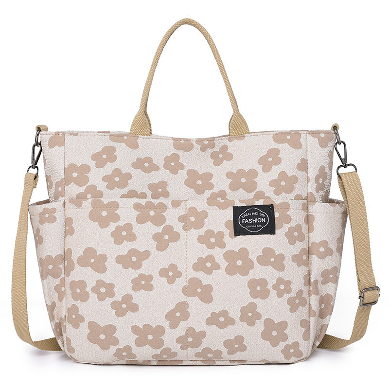 Large Canvas Travel Bag - Lightweight Weekender Handbag with Multiple Pockets