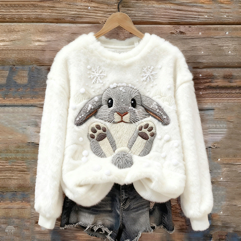 Women's Flannel Hoodie For Christmas, Autumn And Winter