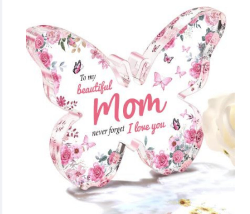 Mother's Day Gifts For Mom Grandma Nana DIY Unique Mom Birthday Gift Ideas Butterfly-Shaped Acrylic Keepsake Gifts For Mothers Day