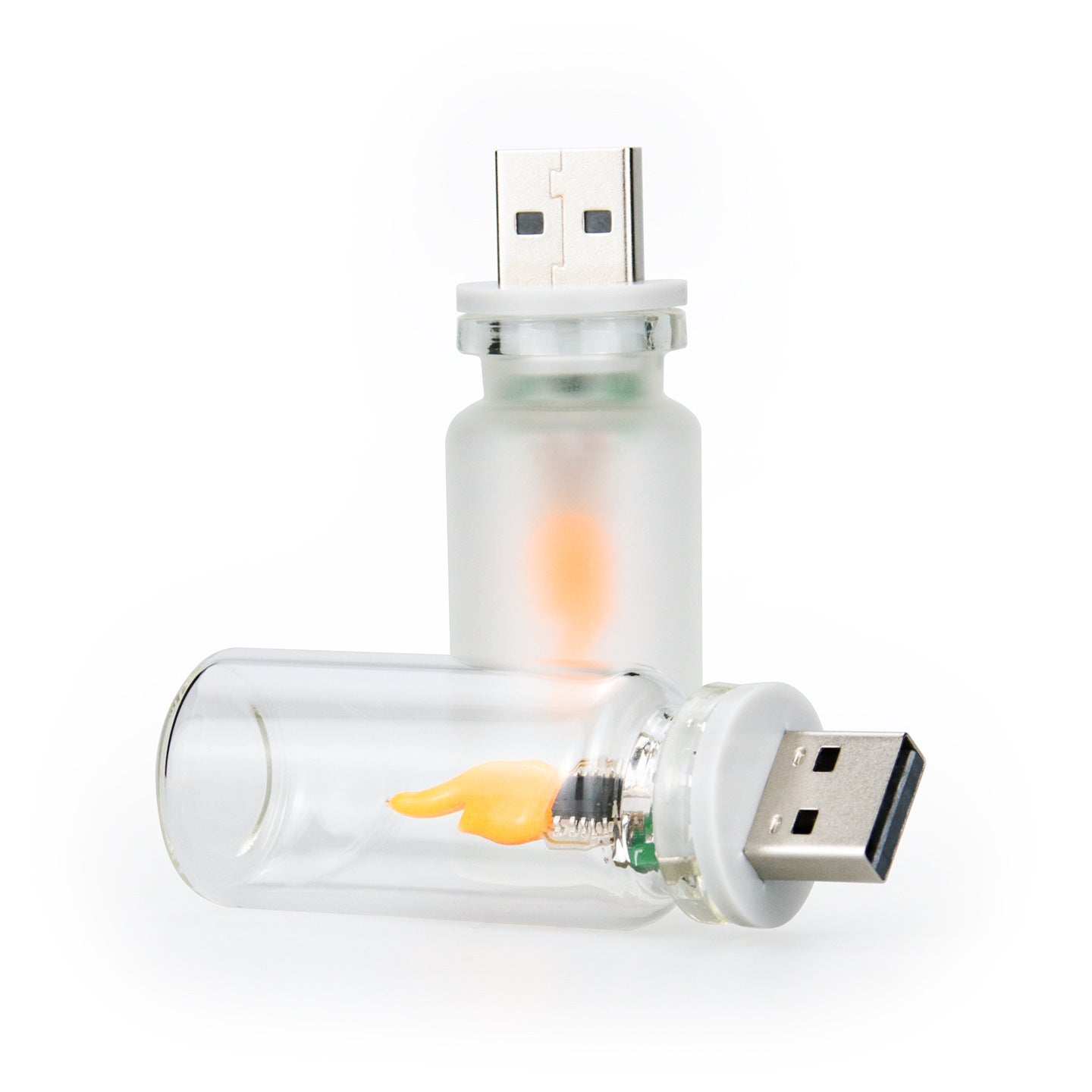 USB LED Flame Candle Light - Realistic Flickering Atmosphere Lamp