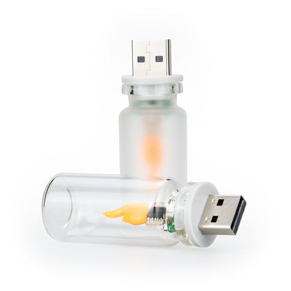 USB LED Flame Candle Light - Realistic Flickering Atmosphere Lamp
