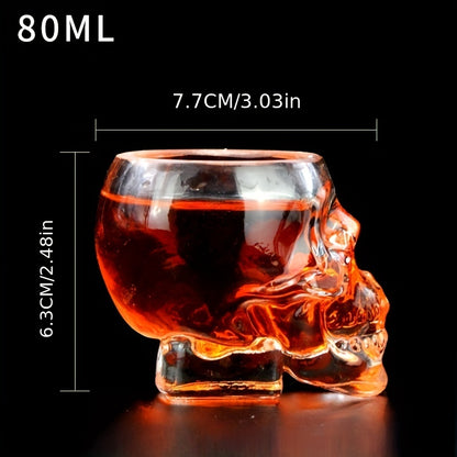 1pc/4pcs Halloween Skull-Shaped Glass Wine Bottle with Lid - Reusable, Non-Slip, Geometric Design for Cold Beverages, Perfect for Family Gatherings, Halloween Decorations, and Themed Parties