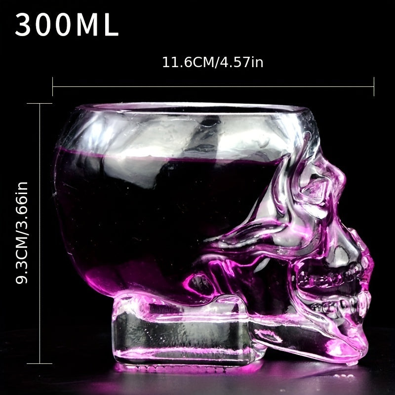 1pc/4pcs Halloween Skull-Shaped Glass Wine Bottle with Lid - Reusable, Non-Slip, Geometric Design for Cold Beverages, Perfect for Family Gatherings, Halloween Decorations, and Themed Parties