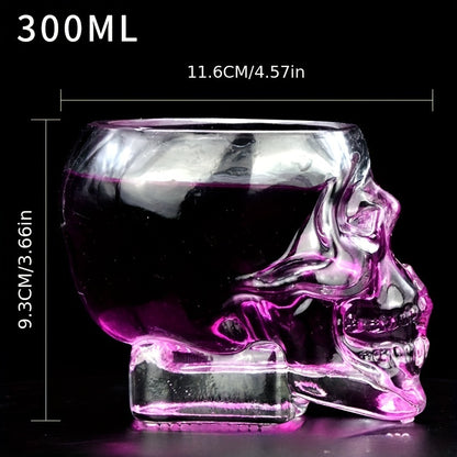 1pc/4pcs Halloween Skull-Shaped Glass Wine Bottle with Lid - Reusable, Non-Slip, Geometric Design for Cold Beverages, Perfect for Family Gatherings, Halloween Decorations, and Themed Parties
