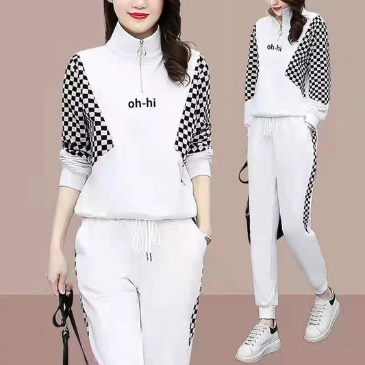 Women's Lightweight Sporty Hoodie  Loose-fitting Casual Two-piece Set