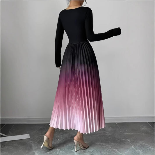 European And American Ombre Dress