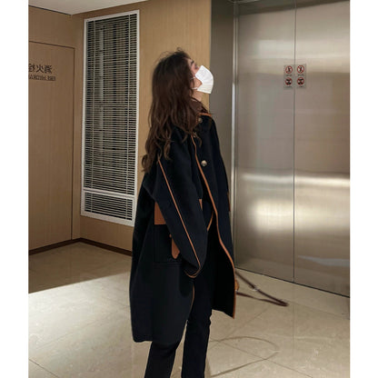 Small Woolen Coat For Women's New Mid Length Windbreaker