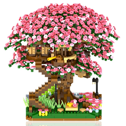 LHCX Cherry Bonsai Tree Building Sets For Girls, Mini Building Blocks Of Cherry Flower Bonsai Tree Kit, Mini Bricks Sakura Tree House, Halloween/Thanksgiving Day/Christmas Gift Easter Gift