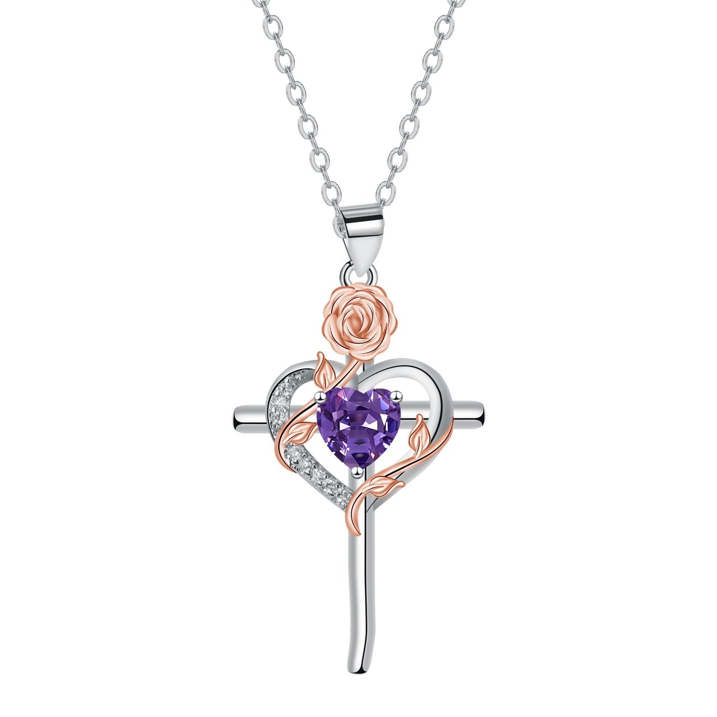 Cross Pendant Necklace Valentine's Day Gift