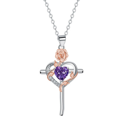 Cross Pendant Necklace Valentine's Day Gift