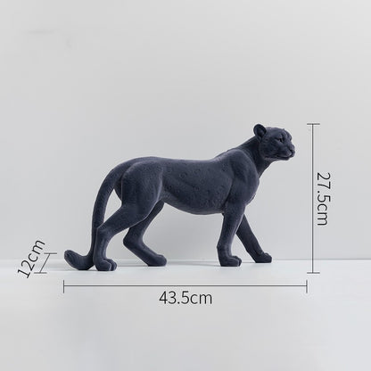 Luxury Leopard Resin Sculpture | Premium Home Decor Statue for Living Room & Office