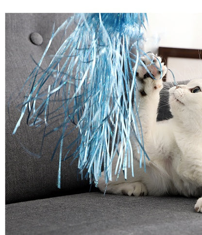 Cat Toy Fairy Wand Tricolor Bell Tassel