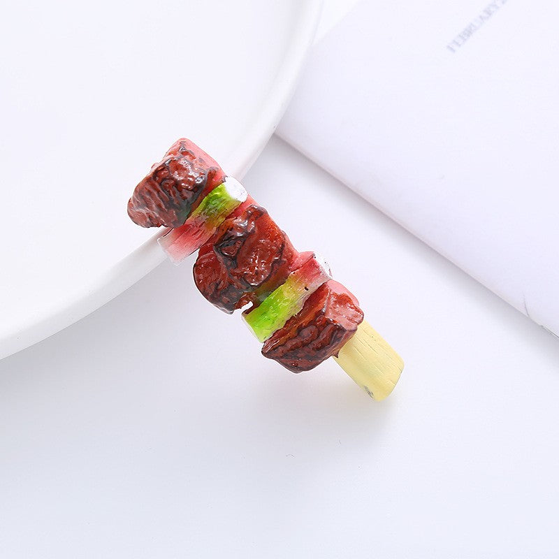 Funny Ribs Kebabs Fried Dumplings Diy Ornament Accessories