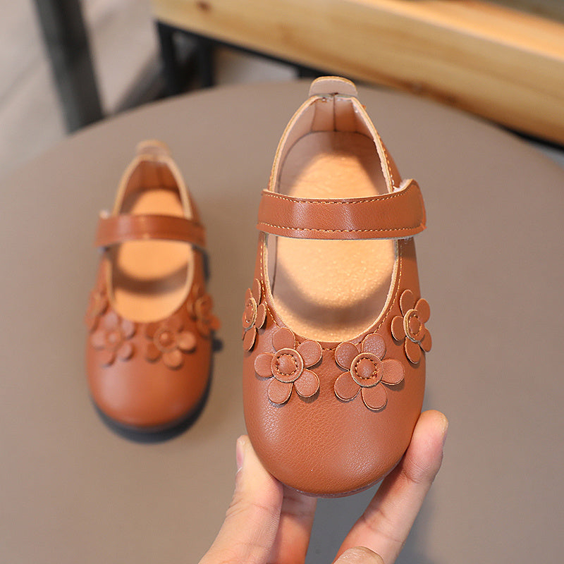 3D Floral Mary Jane Flats - Ultra-Soft, Slip-Resistant, Lightweight, Breathable, Easy-On Shoes for Girls - Comfortable and Stylish Footwear