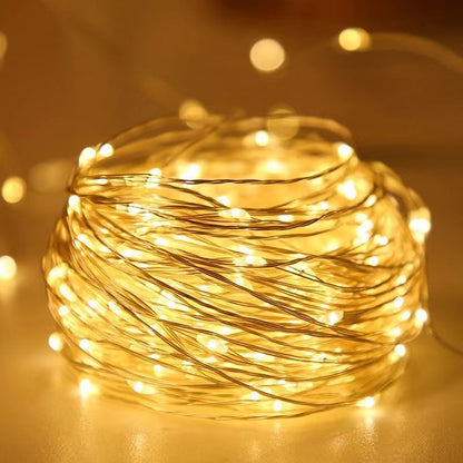 1pc String Lights Suitable for Bedroom, Party, Wedding, Christmas and Halloween Decoration Light 50/100LED